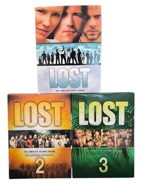 LOST Series Seasons 1, 2, 3 DVD - 1 & 2 Excellent Condition, 3 Minor Scratches